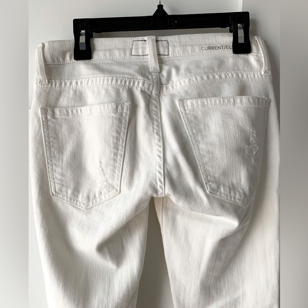 Distressed White Jeans - Picture 3 of 5